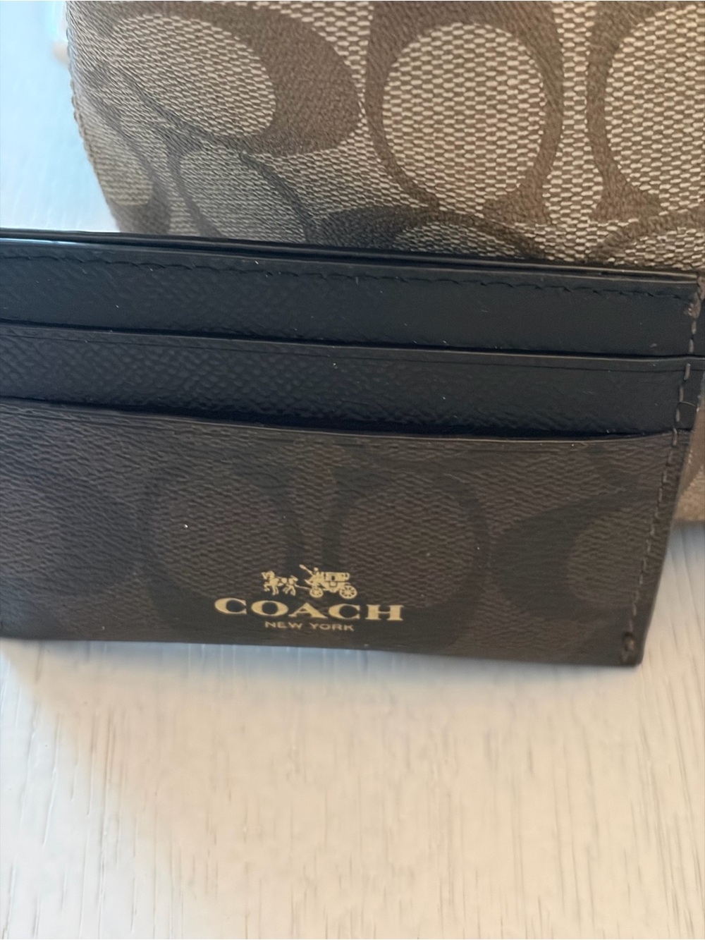 Coach Signature Canvas Shoulder bag with Card Case - Picture 4 of 9